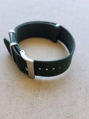 CNS Watch Bands Green Pebbled Premium Fabric Strap 22mm